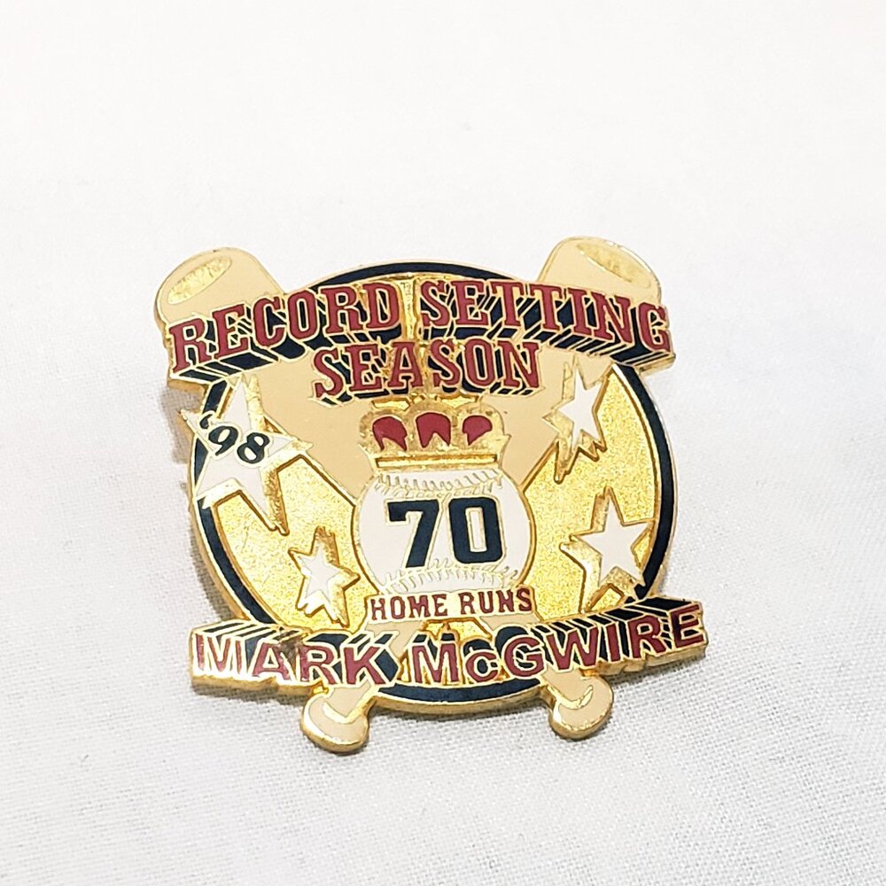 Record Setting Season Mark McGwire St Louis Cardinals Baseball MLB Pin 1998